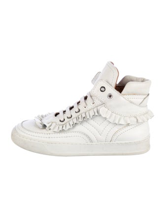 Laurence Dacade Leather Ruffle Embellishment Sneakers