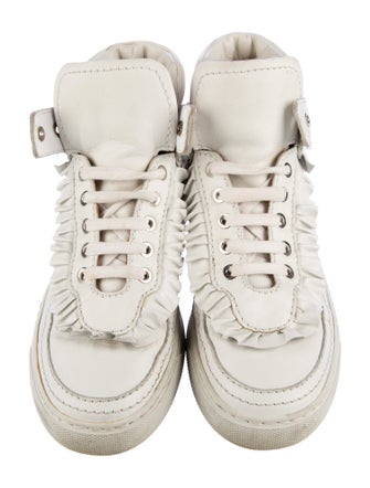 Laurence Dacade Leather Ruffle Embellishment Sneakers
