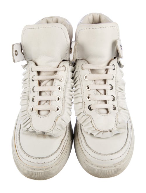 Laurence Dacade Leather Ruffle Embellishment Sneakers