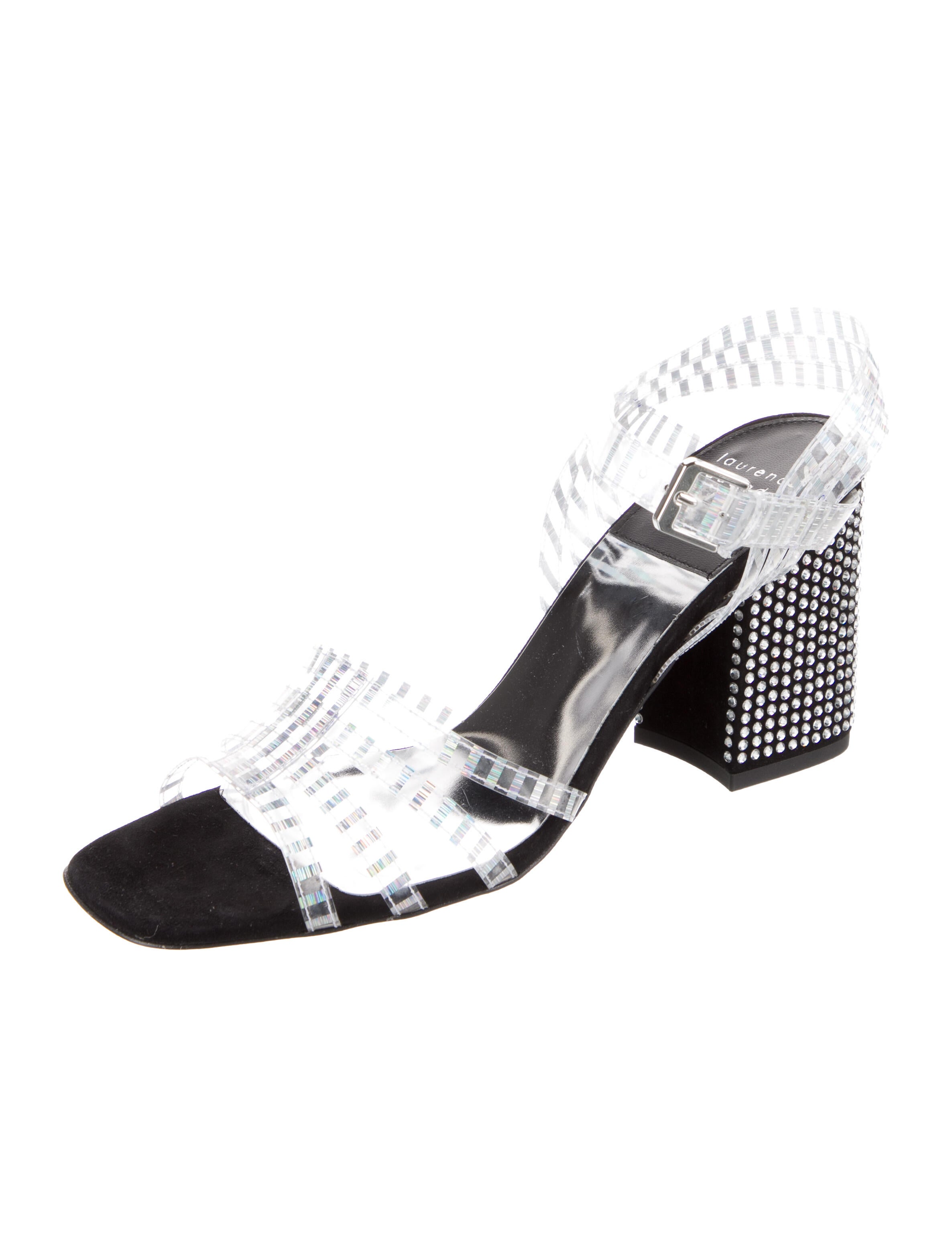 Laurence Dacade PVC Crystal Embellishments Slingback Sandals