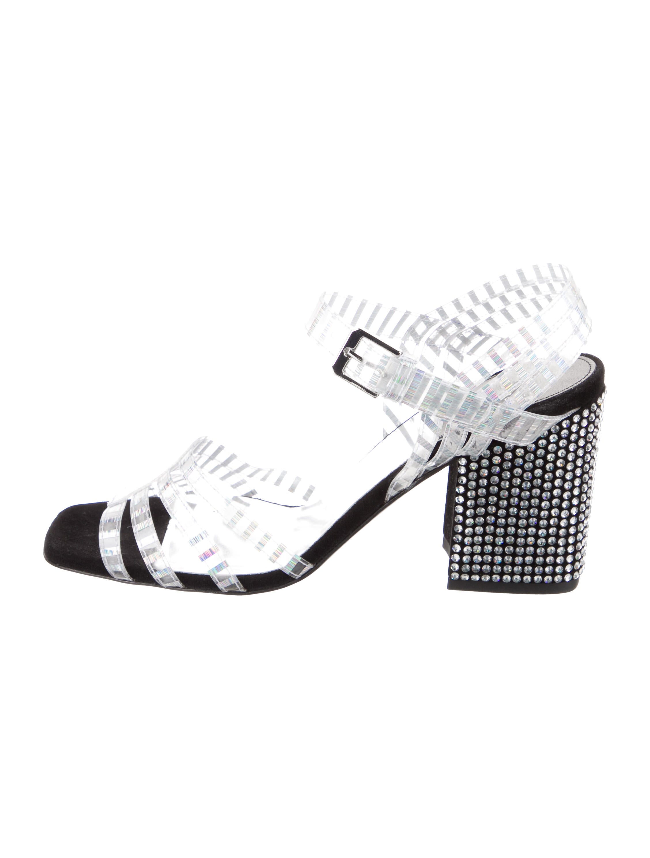 Laurence Dacade PVC Crystal Embellishments Gladiator Sandals