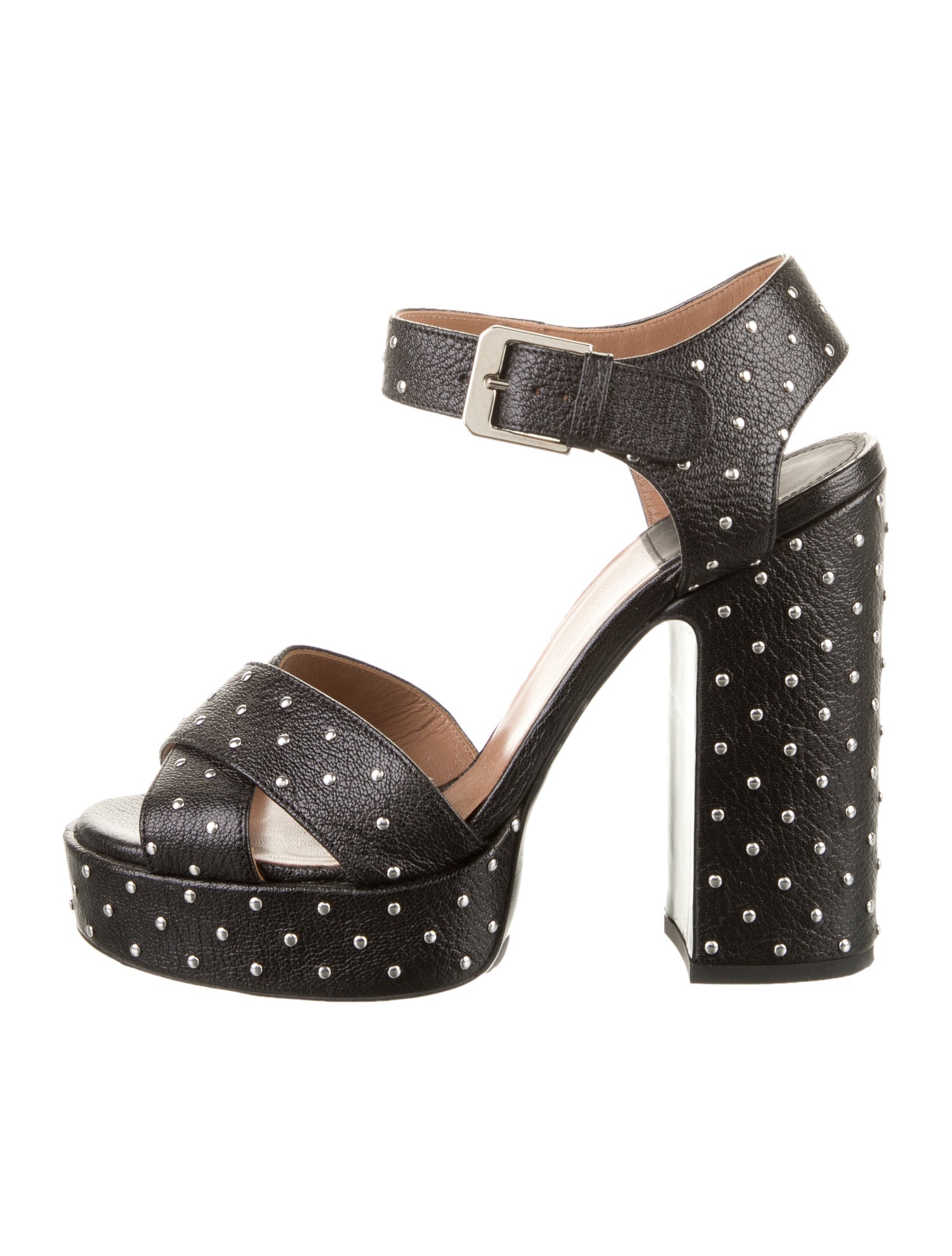Laurence Dacade Leather Crystal Embellishments Sandals