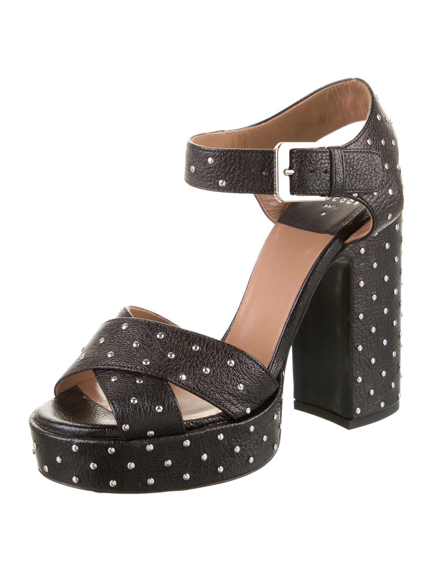 Laurence Dacade Leather Crystal Embellishments Sandals