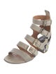 Laurence Dacade Canvas Floral Print Gladiator Sandals