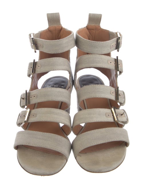 Laurence Dacade Canvas Floral Print Gladiator Sandals
