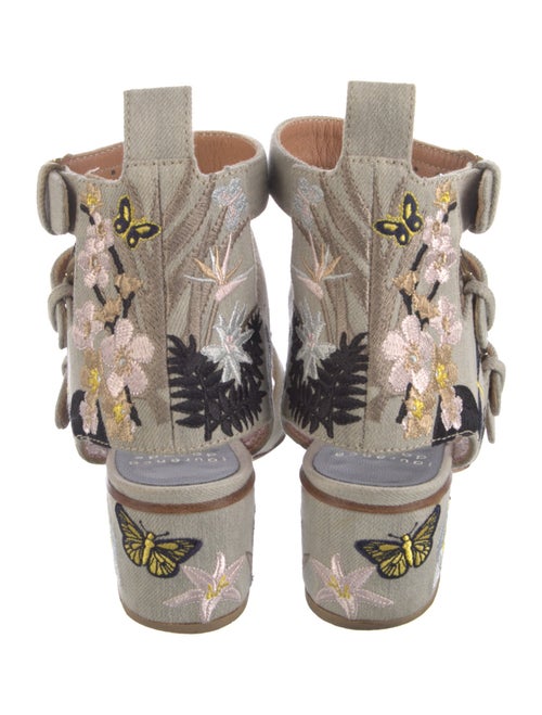 Laurence Dacade Canvas Floral Print Gladiator Sandals