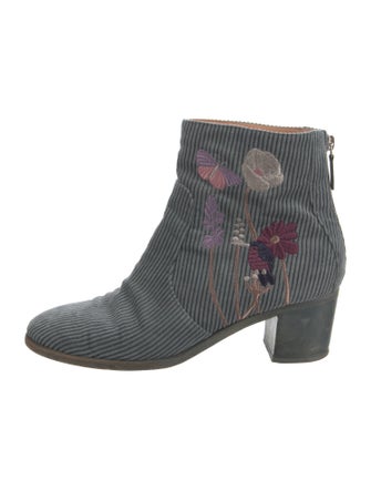 Laurence Dacade Suede Floral Print Boots