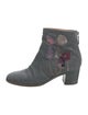 Laurence Dacade Suede Floral Print Boots