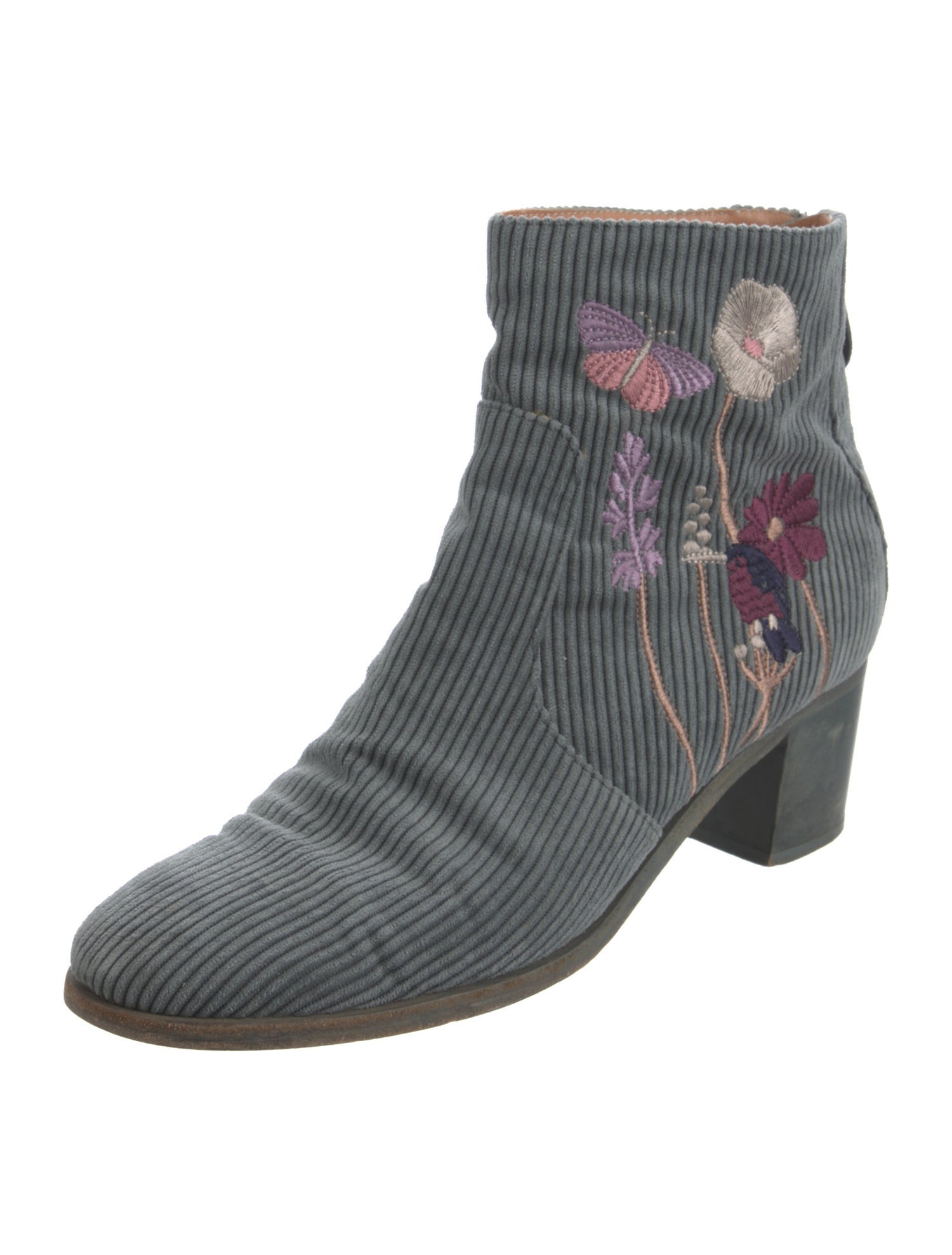 Laurence Dacade Suede Floral Print Boots