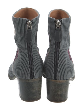 Laurence Dacade Suede Floral Print Boots