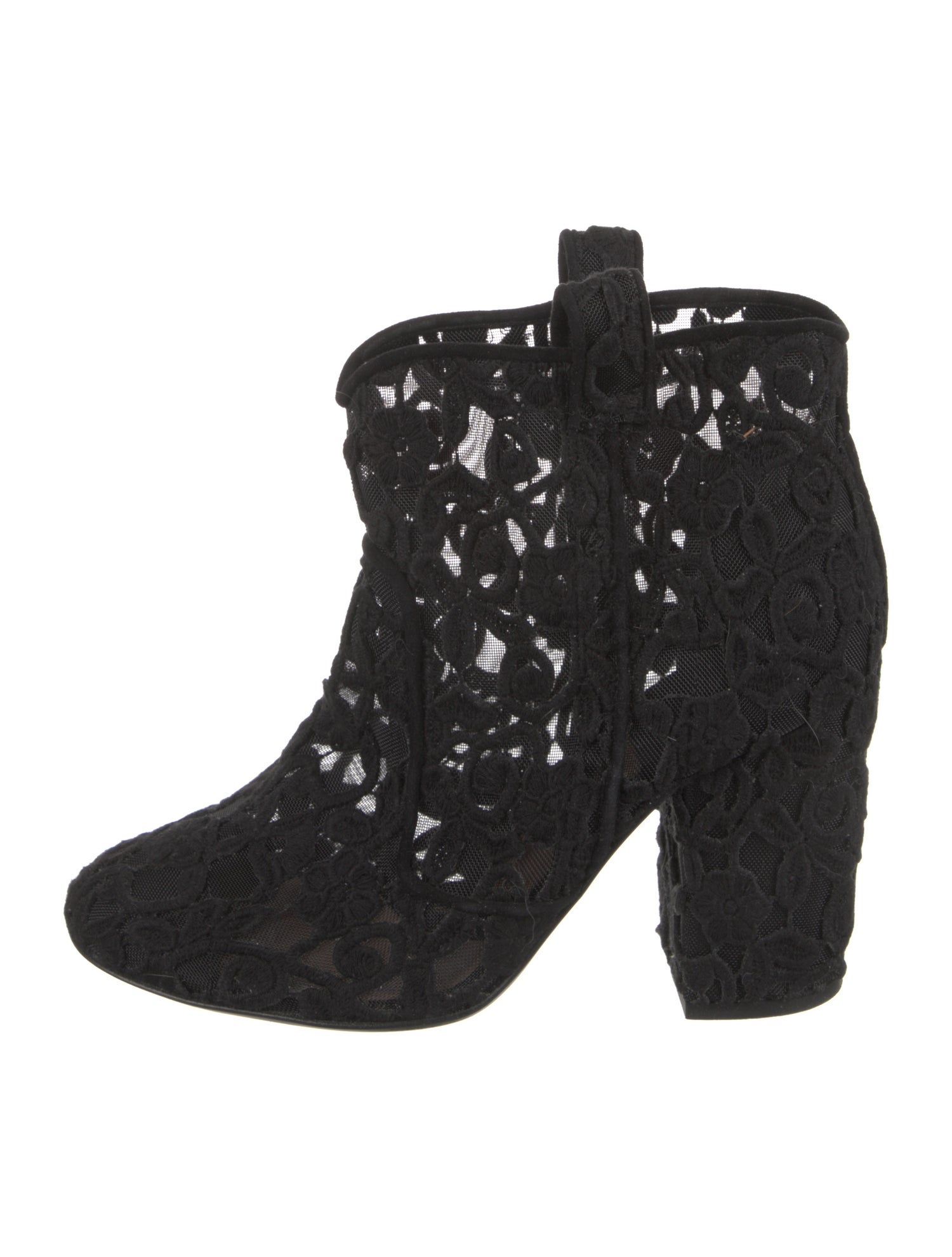 Laurence Dacade Mesh Embroidered Accent Combat Boots