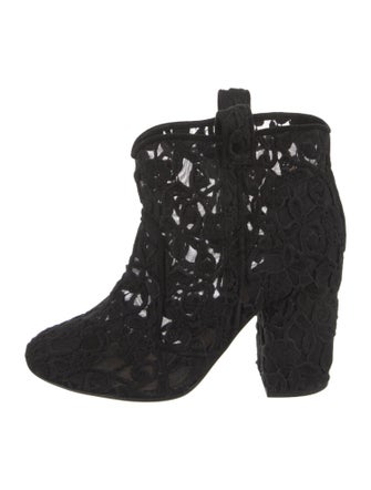 Laurence Dacade Mesh Embroidered Accent Combat Boots