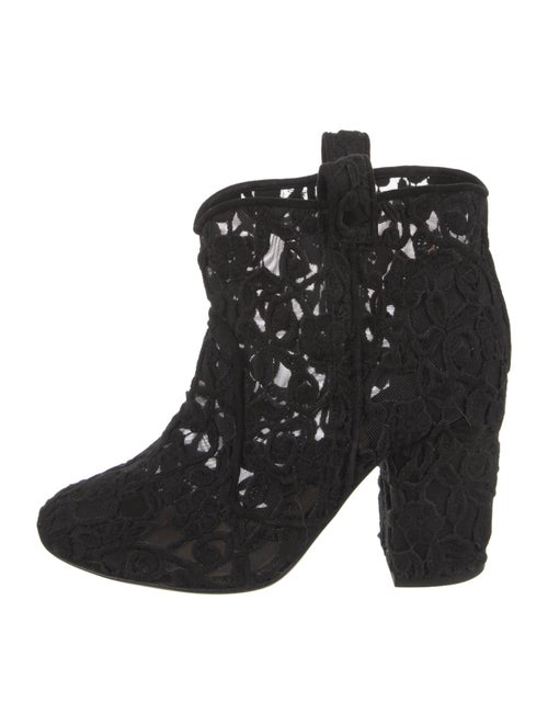 Laurence Dacade Mesh Embroidered Accent Combat Boots