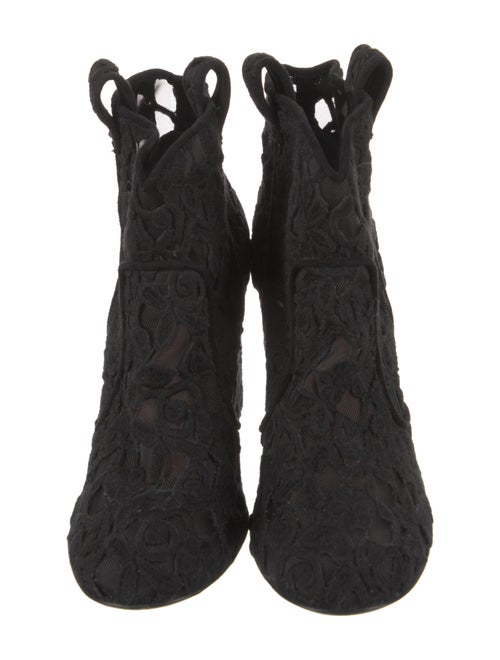 Laurence Dacade Mesh Embroidered Accent Combat Boots