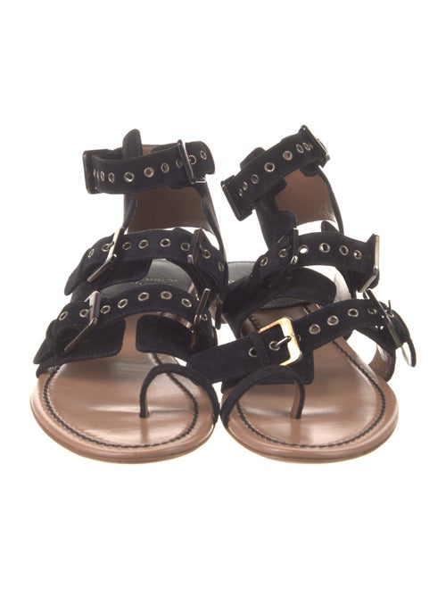 Laurence Dacade Suede Eyelet Trim Gladiator Sandals