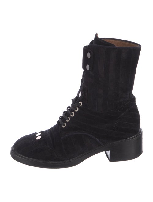 Laurence Dacade Velvet Combat Boots