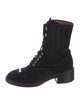 Laurence Dacade Velvet Combat Boots