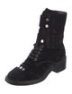 Laurence Dacade Velvet Combat Boots