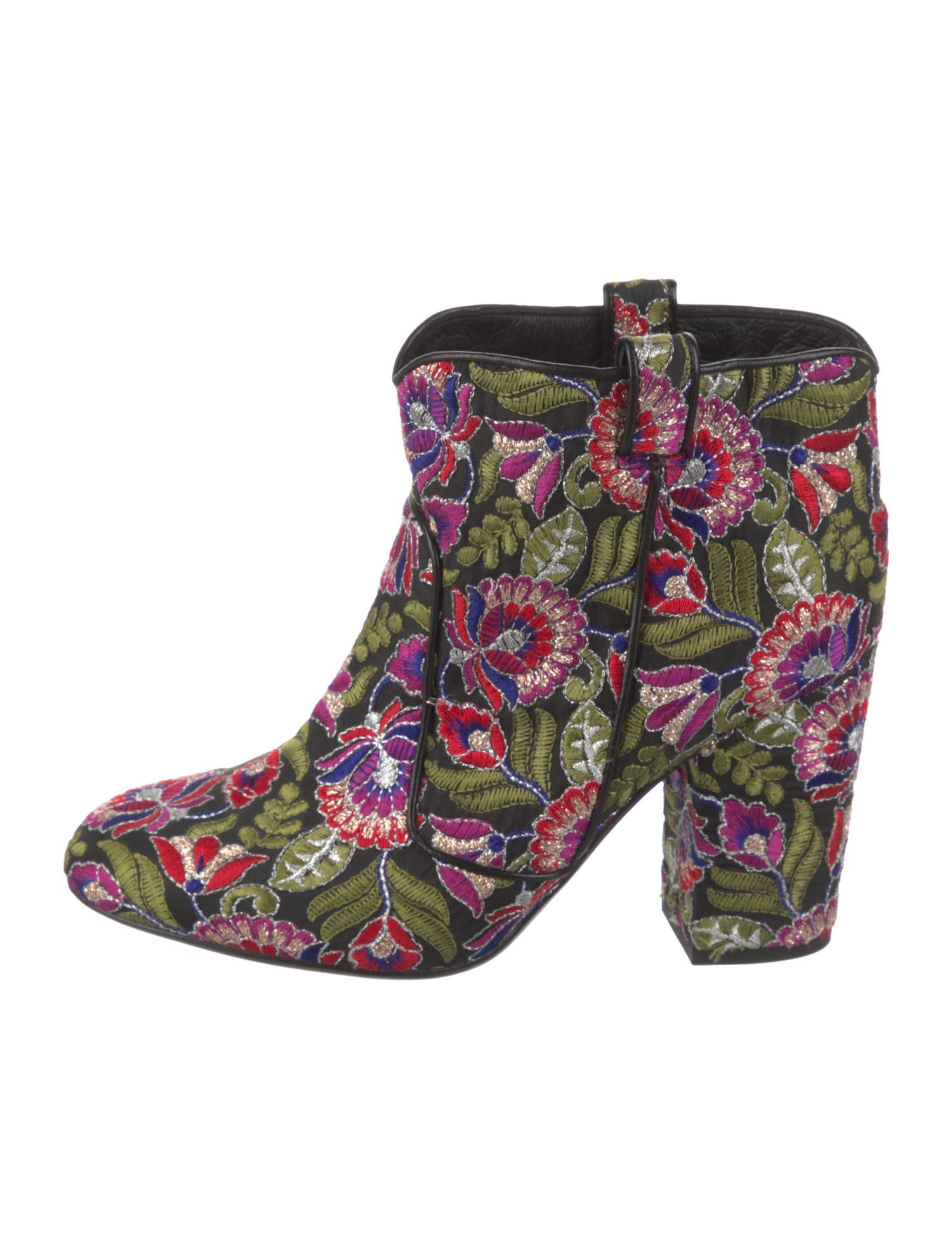 Laurence Dacade Printed Embroidered Accent Boots