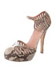 Laurence Dacade Snakeskin Animal Print D'Orsay Pumps