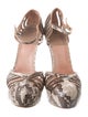 Laurence Dacade Snakeskin Animal Print D'Orsay Pumps