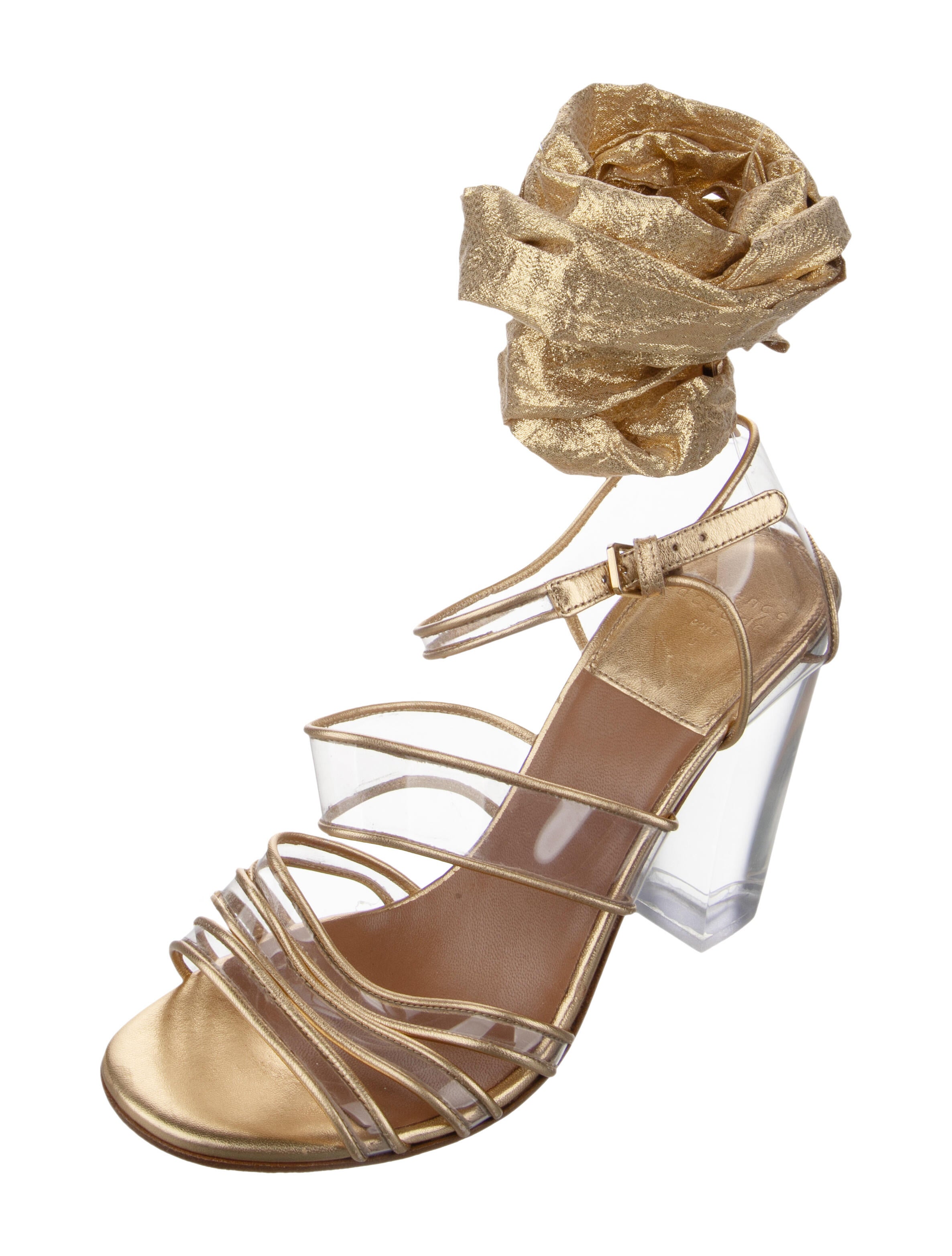 Laurence Dacade PVC Glitter Accents Gladiator Sandals