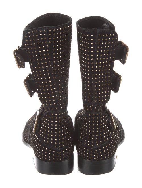 Laurence Dacade Suede Printed Moto Boots