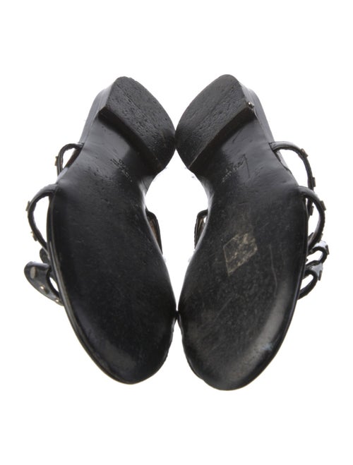 Laurence Dacade Leather Polka Dot Print Slides