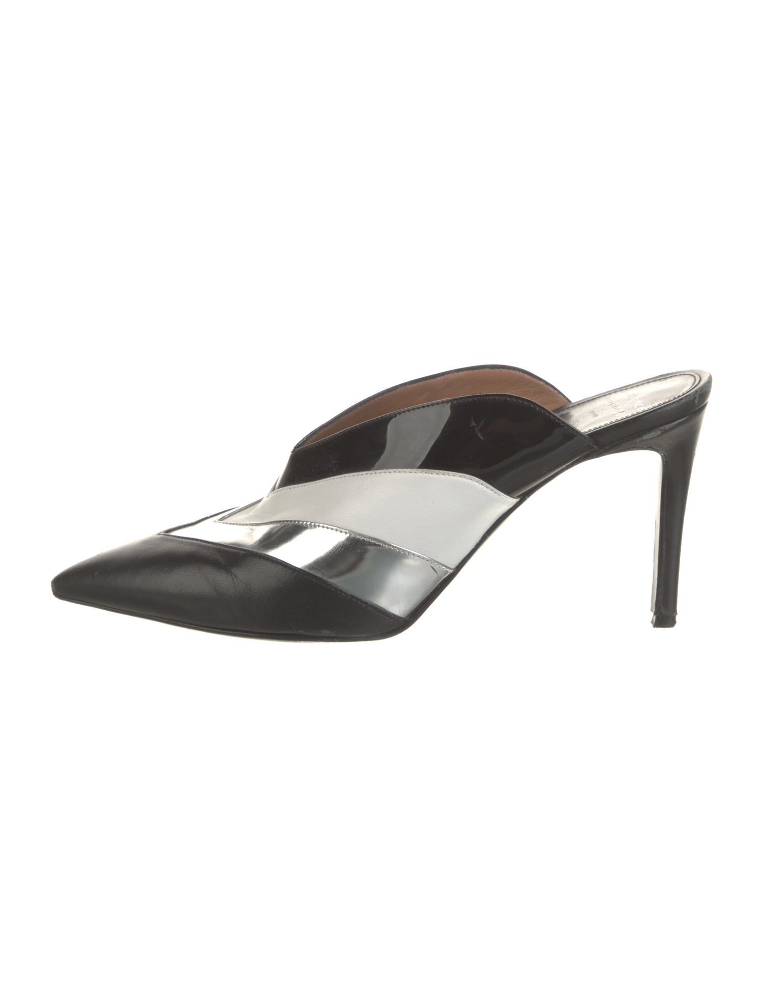 Laurence Dacade Leather Colorblock Pattern Mules