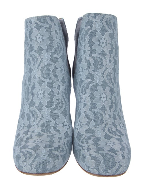Laurence Dacade Denim Lace Pattern Chelsea Boots