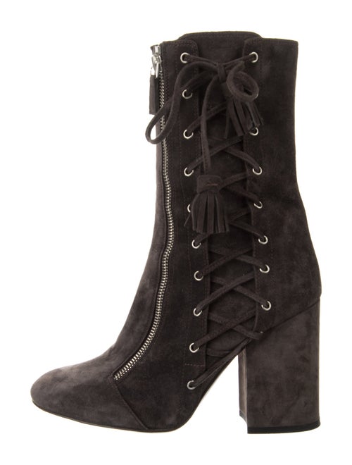 Laurence Dacade Suede Tassel Accents Lace-Up Boots