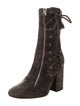 Laurence Dacade Suede Tassel Accents Lace-Up Boots