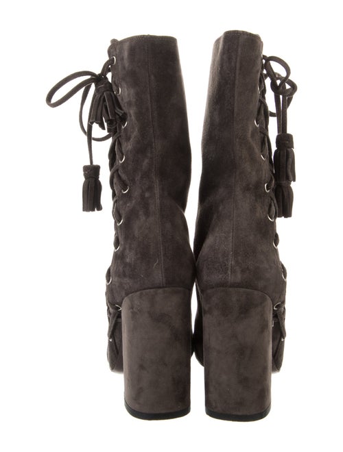 Laurence Dacade Suede Tassel Accents Lace-Up Boots