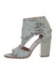 Laurence Dacade Denim Studded Accents Gladiator Sandals