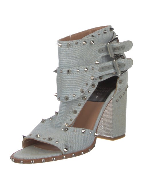 Laurence Dacade Denim Studded Accents Gladiator Sandals