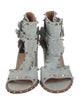 Laurence Dacade Denim Studded Accents Gladiator Sandals