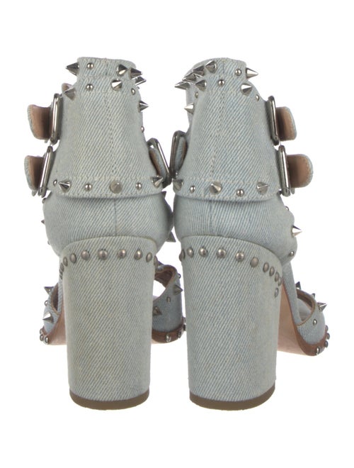Laurence Dacade Denim Studded Accents Gladiator Sandals