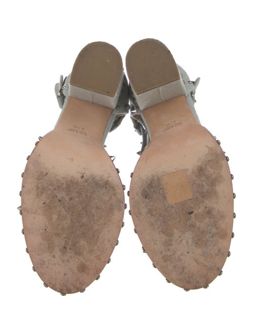 Laurence Dacade Denim Studded Accents Gladiator Sandals