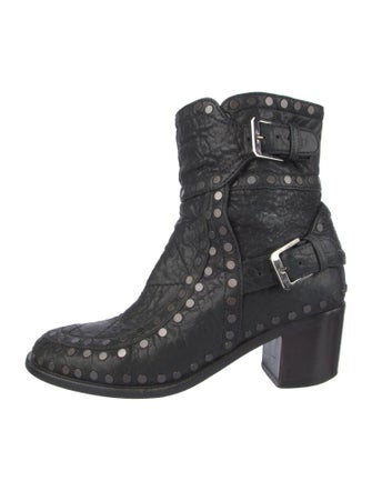 Laurence Dacade Leather Studded Accents Moto Boots