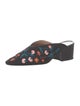Laurence Dacade Floral Print Embroidered Accent Mules