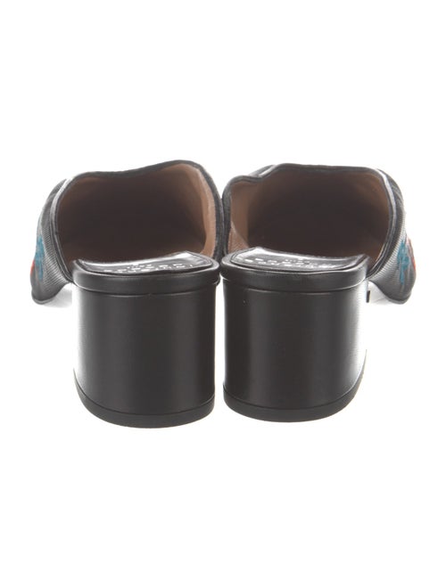 Laurence Dacade Floral Print Embroidered Accent Mules