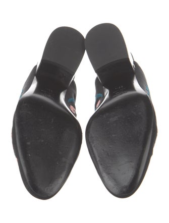 Laurence Dacade Floral Print Embroidered Accent Mules