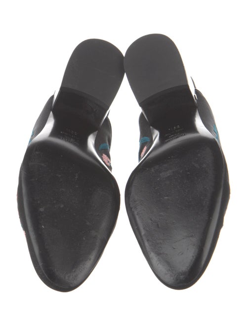 Laurence Dacade Floral Print Embroidered Accent Mules