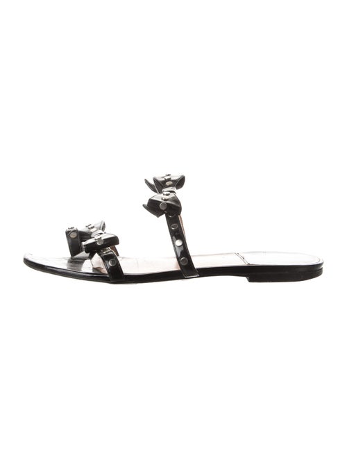 Laurence Dacade Leather Bow Accents Slides