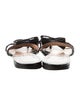 Laurence Dacade Leather Bow Accents Slides