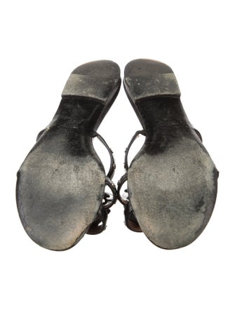 Laurence Dacade Leather Bow Accents Slides