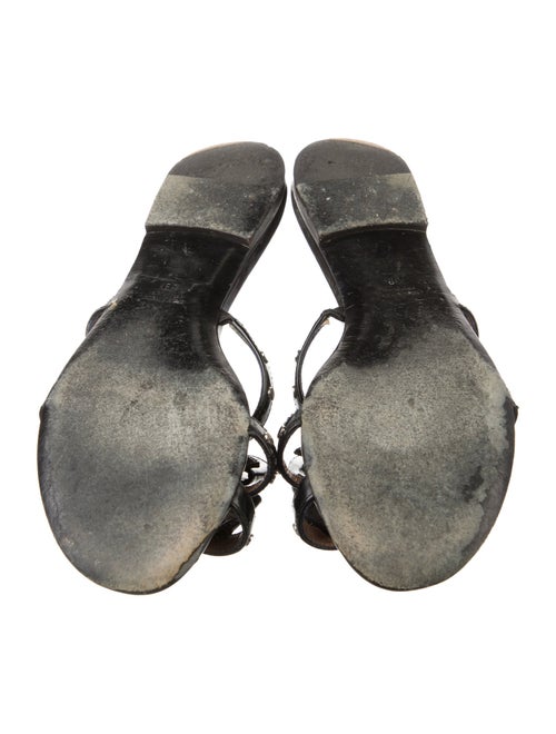 Laurence Dacade Leather Bow Accents Slides