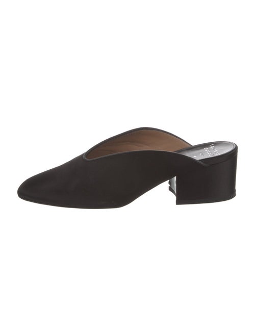 Laurence Dacade Satin Leather Trim Embellishment Mules