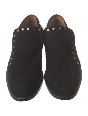 Laurence Dacade Suede Studded Accents Loafers
