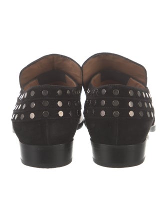 Laurence Dacade Suede Studded Accents Loafers